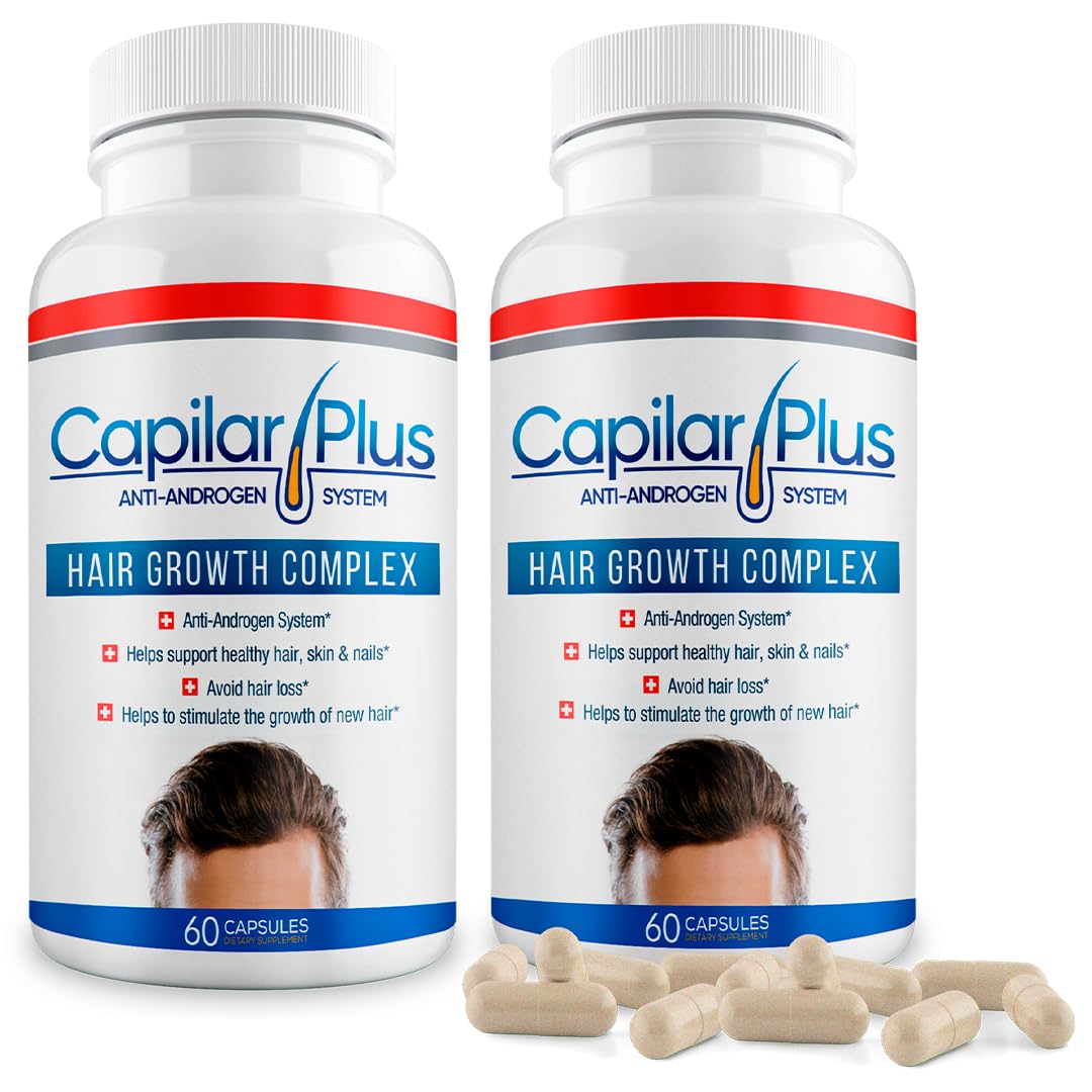 | Capilar Plus with Anti-Androgen System | Hair Growth Supplement | Hair Loss Treatment | Healthy Skin, Hair & Nails - Count 60 (2)