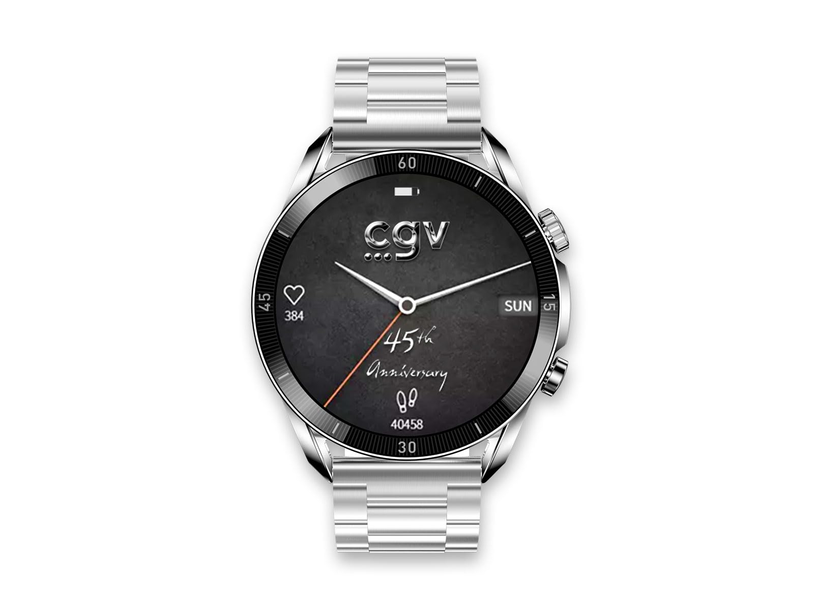 CGV | Geko Watch R Silver AMOLED HD 466X466 1,43'' wyświetlacz, połączenia Bluetooth 5.3, czas pracy 10 dni, 100 trybów sportowych, wodoszczelność IP68, monitorowanie stanu zdrowia, system Android/iOS