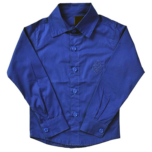 Camisa Social Infantil Menino Bebê Branca Manga Longa