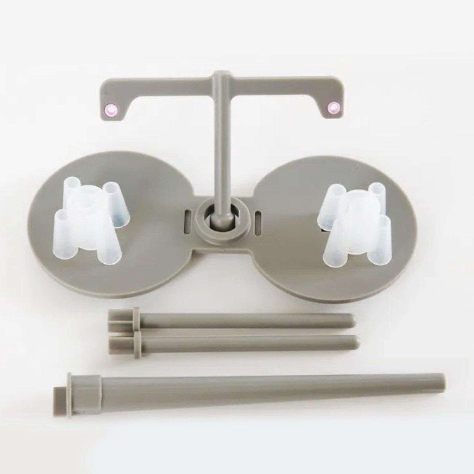 Soporte Doble para Hilo de Acolchado Y Remallado, Gris, Individual