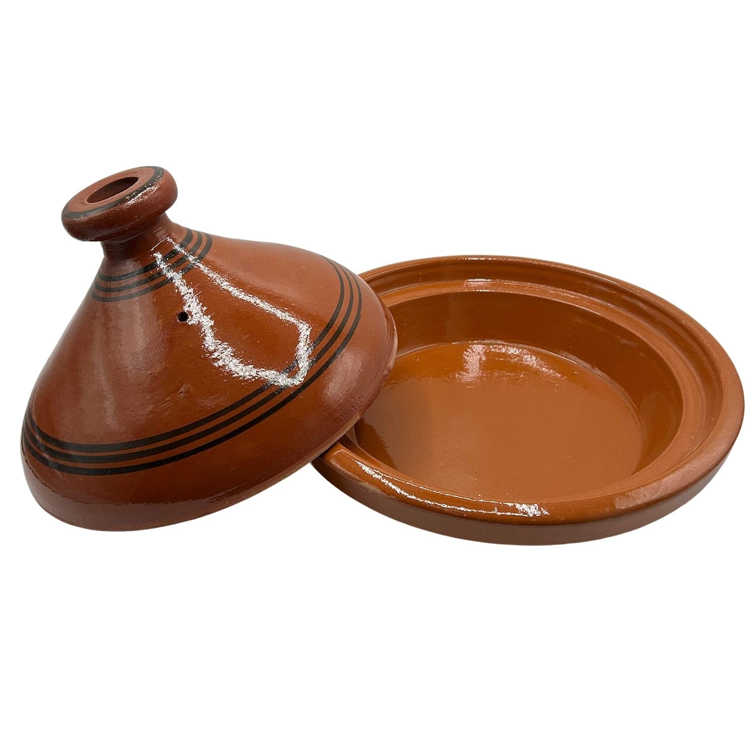 Tajine XL 35 cm in Terracotta Dipinta a Mano – Pentola Tradizionale Marocchina/Tunisina + Ebook Gratuito 1404251101