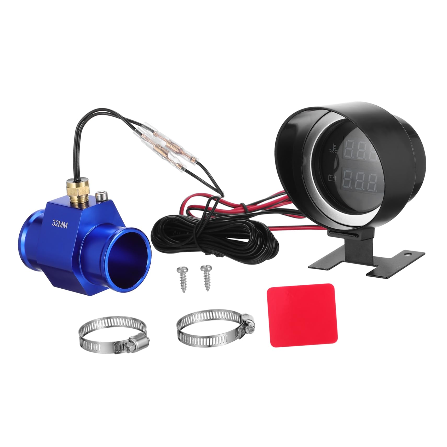 Cabilock Jauge De Température Et Voltmètre Numérique Pour Voiture Affichage Led Installation Facile Compatible Voitures Camions Kit Compact Avec Adaptateur