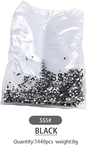 Miniatura 8 de 1440 diamantes de imitación SS20 para arte de uñas de vidrio transparente blanco con parte trasera plana, piedras preciosas para manualidades, uñas,