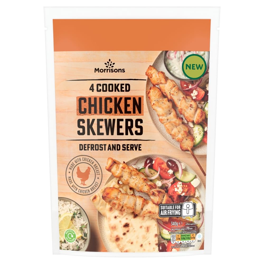 Morrisons 4 Cooked Chicken Skewers 340g