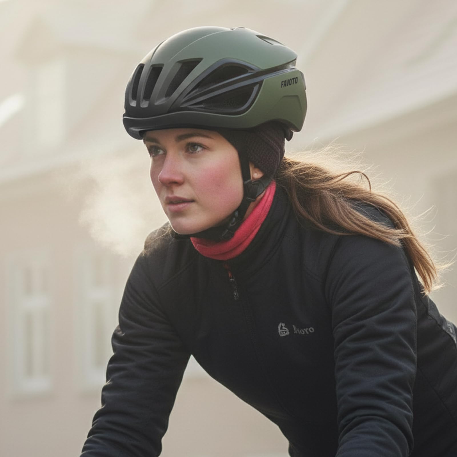 Favoto Casco de Bicicleta para Hombre y Mujer - Casco de Ciclismo de Carretera, Ligero y Ajustable, Diseño Aerodinámico y Elegante, Ideal para Desplazamientos Urbanos y MTB, L (59-61 cm)