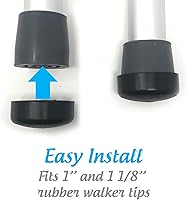 Vista 2 de Deluxe TuffCovers Walker Glide Caps - 2 pares (negro)