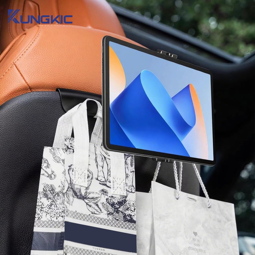 KUNGKIC Supporto per tablet per Mercedes Benz Classe C E-Class GLC, estensibile, universale, rotazione a 360°, per tablet, 1 pezzo