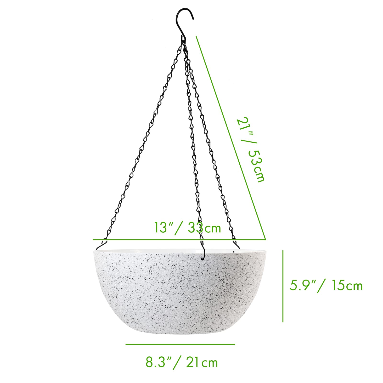 Wousiwer Macetas de plástico G005-WP