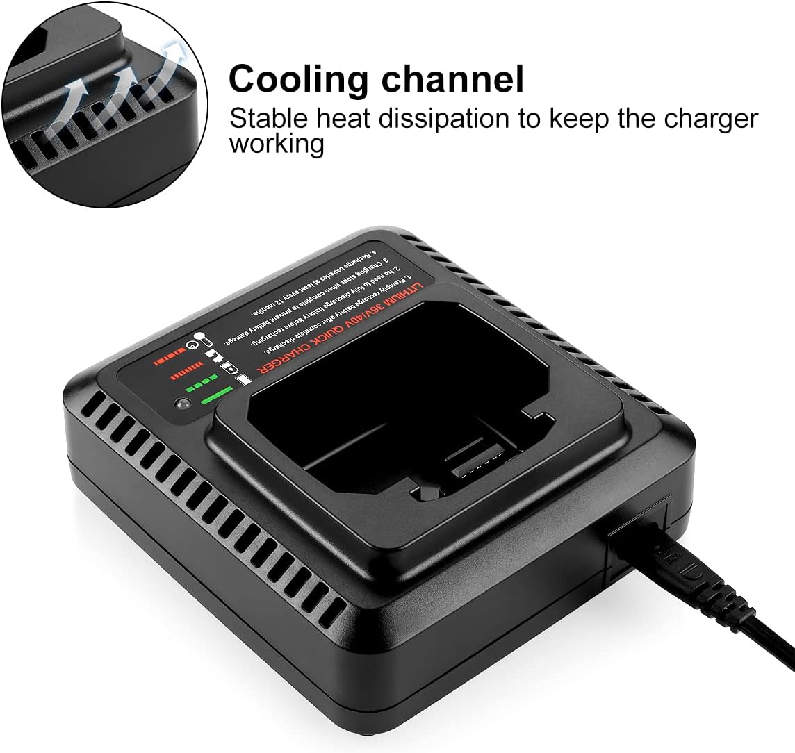 Black Friday - 60% OFF Energup LBX2040 LBXR36 Replacement Black and Decker 40Volt Lithium Battery LBXR2036 LST540 LBX1540 LST136W, with 1Pack LCS40 LCS36 Fast Charger for Black Decker 40V Battery Charger 🔥 Flash Sale Energup LBX2040 LBXR36 Replacement Black and Decker 40Volt Lithium Battery LBXR2036 LST540 LBX1540 LST136W, with 1Pack LCS40 LCS36 Fast Charger for Black Decker 40V Battery Charger