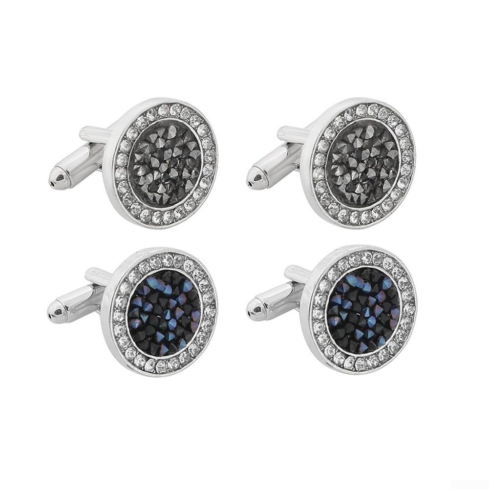 Aleación Zinc Cristales Negros 1.7cm Duraderos Aleación Zinc(Blue)