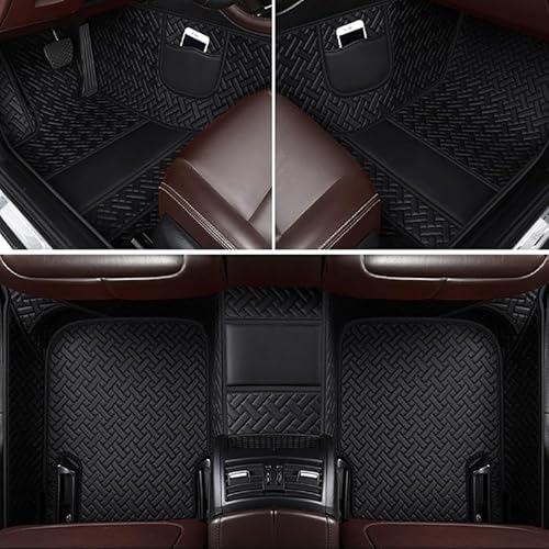Car Mats Full Set for Cadillac 2000-2025 with Logo/Pic - Escalade/XT5/XT6/CTS/ATS/SRX/XTS/CT5 -Full Coverage, Anti-Slip Leather Floor Mats - with Storage Bag - All-Weather Protection, Custom Fit