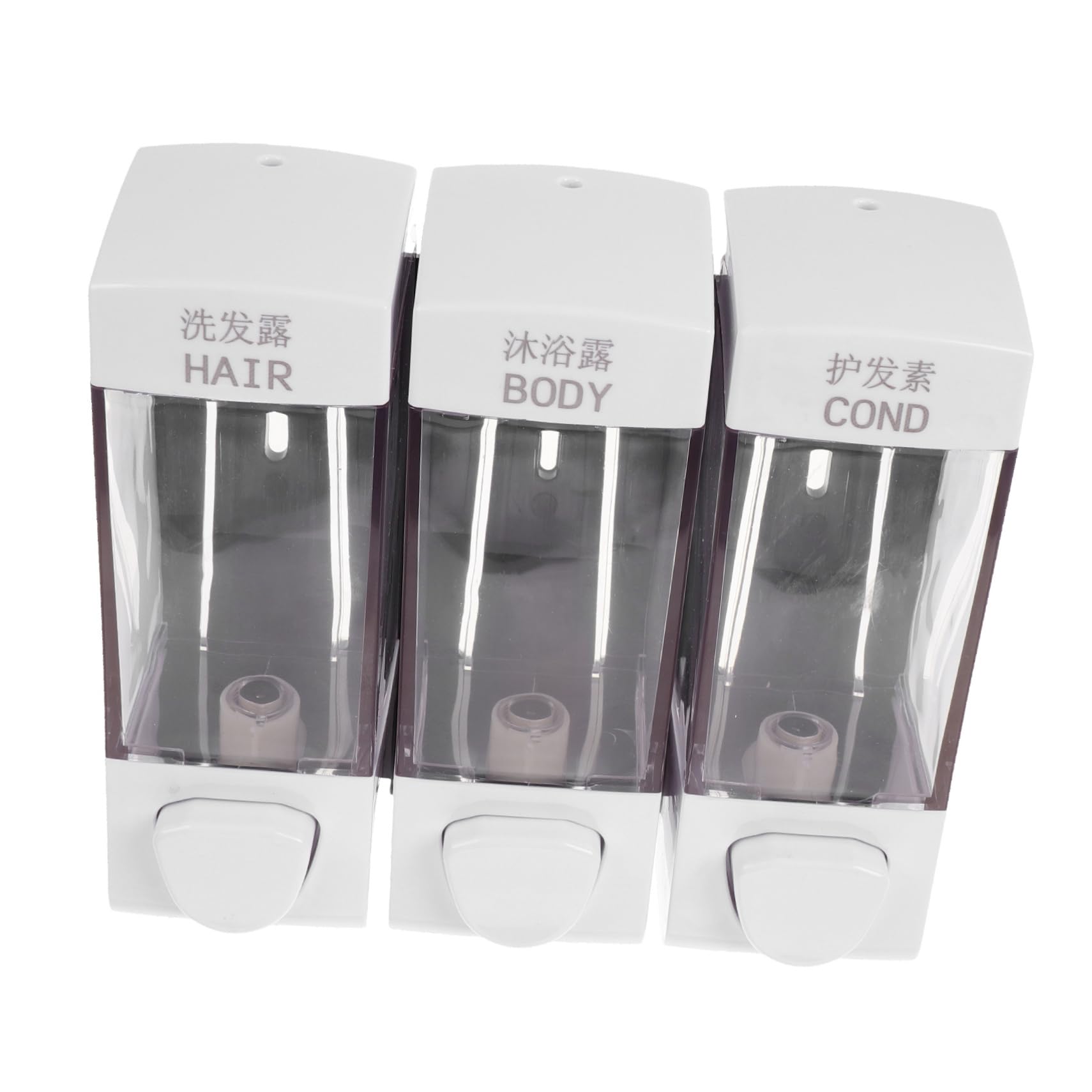 RORPOIR Shampoo Dispenser Chamber Wall-Mounted Soap Dispenser for Shower Transparent Holder for Shampoo Body Wash and Soap Space-Saving Design for Home and Bathroom Use