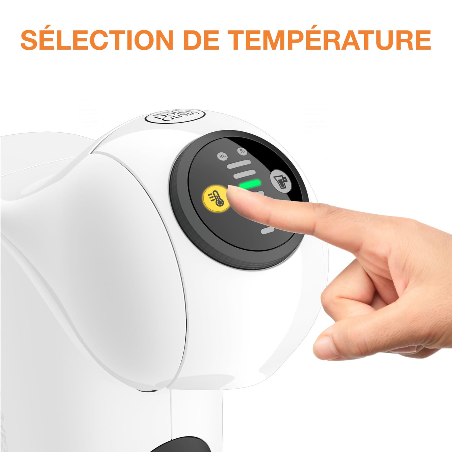 Krups - Nescafé Dolce Gusto Genio S Machine à café 0,8 L - 15 bars - Blanc | Cafetière dosette multi-boissons - Prépare 30 variétés chaudes ou froides - compacte et personnalisable - Pression 15 bars