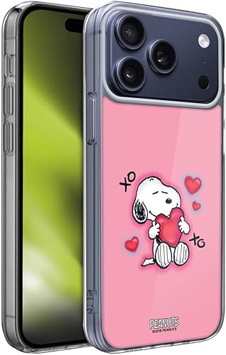 Vista 152 de Head Case Designs Funda de gel suave con licencia oficial de Peanuts I Love Pattern Snoopy Boardwalk Airbrush compatible con Apple iPhone 15
