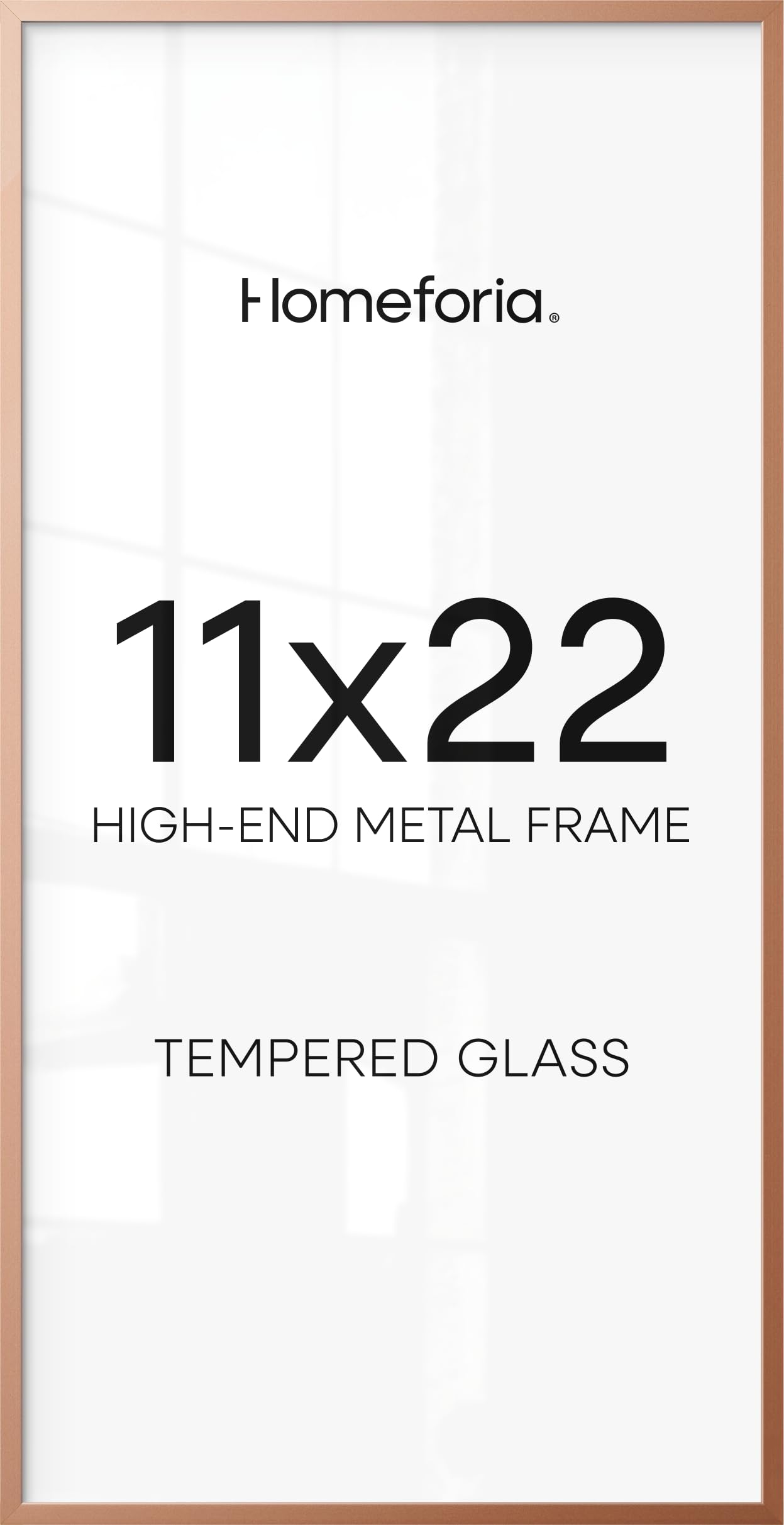 Homeforia 11x22 Rose Newspaper Picture Frame, High-End Metal, Glass
