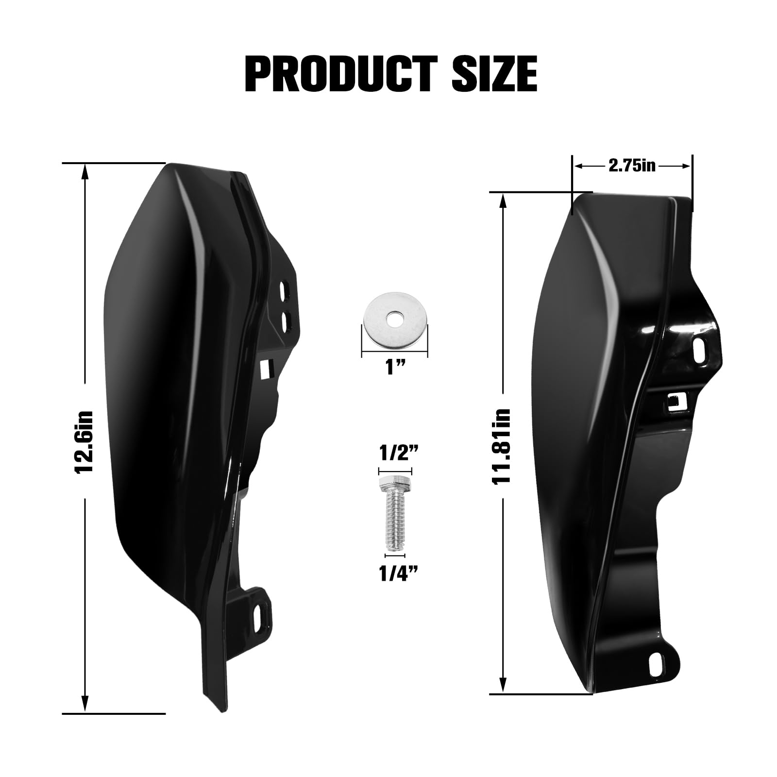 Déflecteurs d'air Gauche/Droite pour Harley Davidson Touring Street Glide Road Glide Electra Glide Road King Ultra Limited Tri Glide CVO Noir Vif