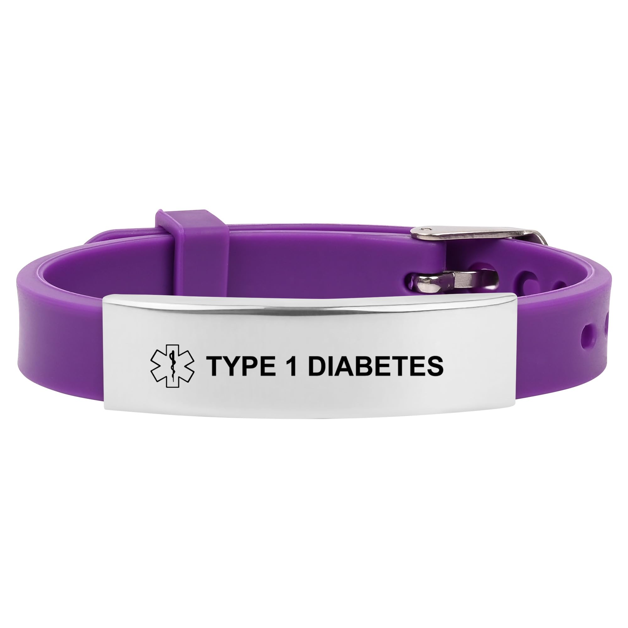 Pmormyy Medical Alert Bracelet for Women Men, Adjustable Medical Alert ID Silicone Wristband for Diabetic D.N.R Pacemaker Epilepsy