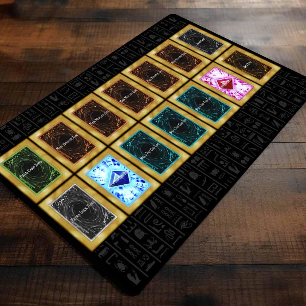 Classic (Bordi Cuciti) - Tappetino per 1 Giocatore Master Rule Duel Field Zones - Tappeto per Gioco Magic The Gathering - Playmat Compatibile con Magic, MTG, Pokemon, TCG