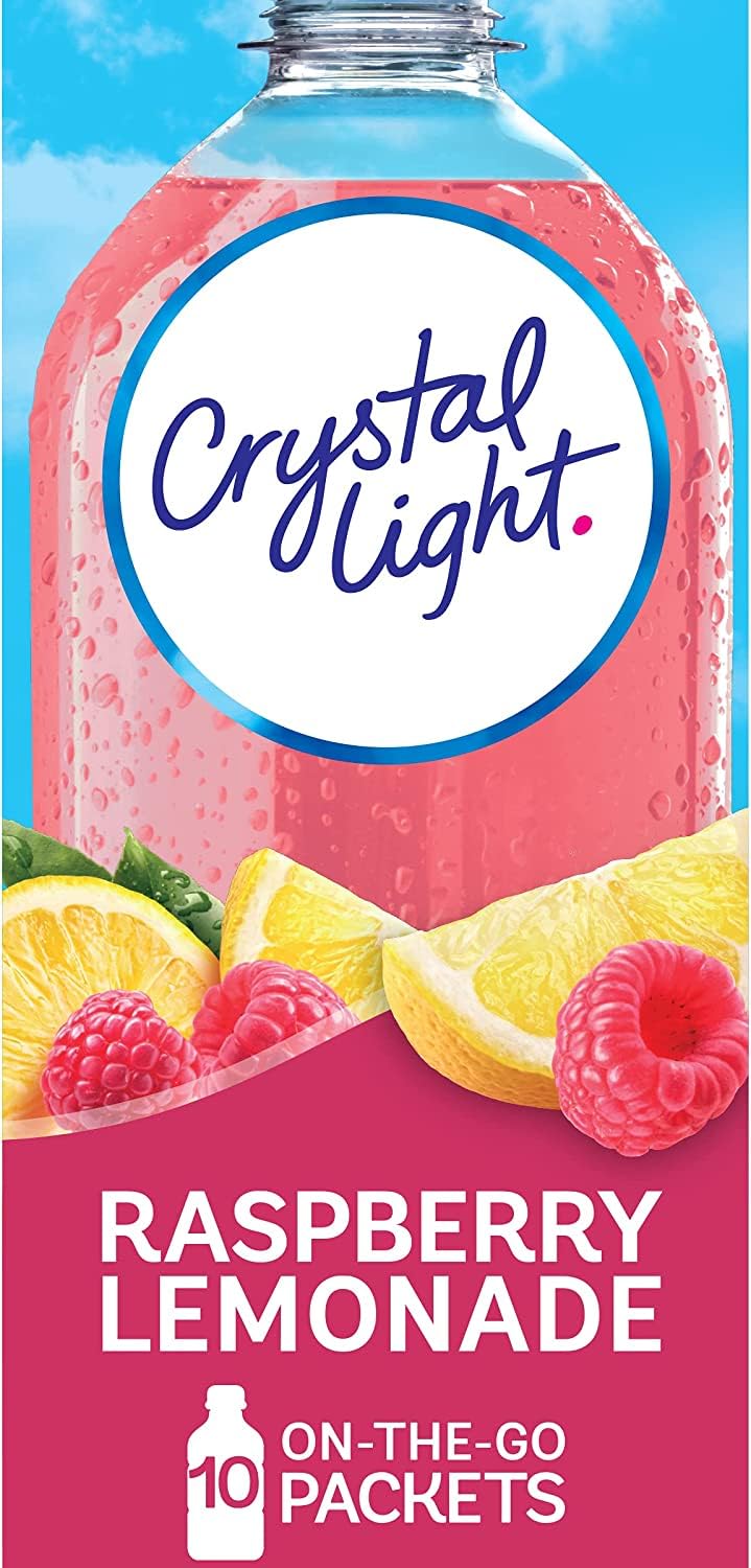 Crystal Light Drink Mix Variety Pack, Low Calorie Powdered Beverage Mix for Water Flavoring and Refreshing Drinks, Raspberry Lemonade and Classic Orange (Variety Pack)