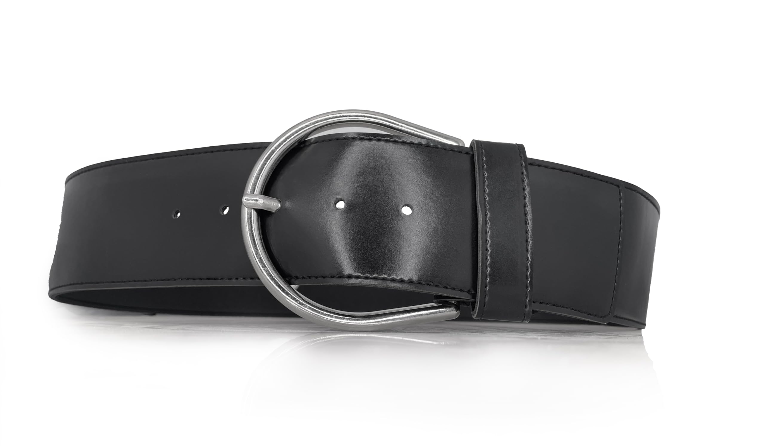 almela - Hebilla cinturón con acabado en plata brillo de 50mm de ancho - 5cm | Buckle belt
