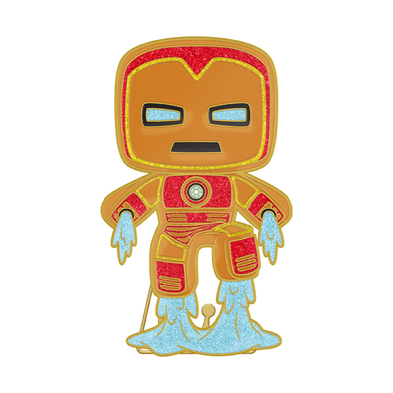 Funko POP! Large Enamel Pin MARVEL: GINGERBREAD - Iron Man - przypinki emaliowane Marvel Comics - urocza kolekcjonerska broszka - do plecaków i toreb - pomysł na prezent - oficjalny towar