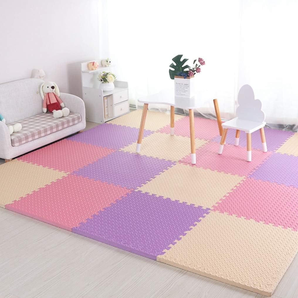 ジョイントマット 大判 プレイマット フロアマット 3畳 防音 防水 キッズラグ ラグ 敷物 6 1 9 ベビー キッズ 子供 赤ちゃん かわいい おしゃれ 北欧 Eva 子供部屋 サイドバーツ付き ふわふわ パズルマット カラー 防滑 極厚25mm