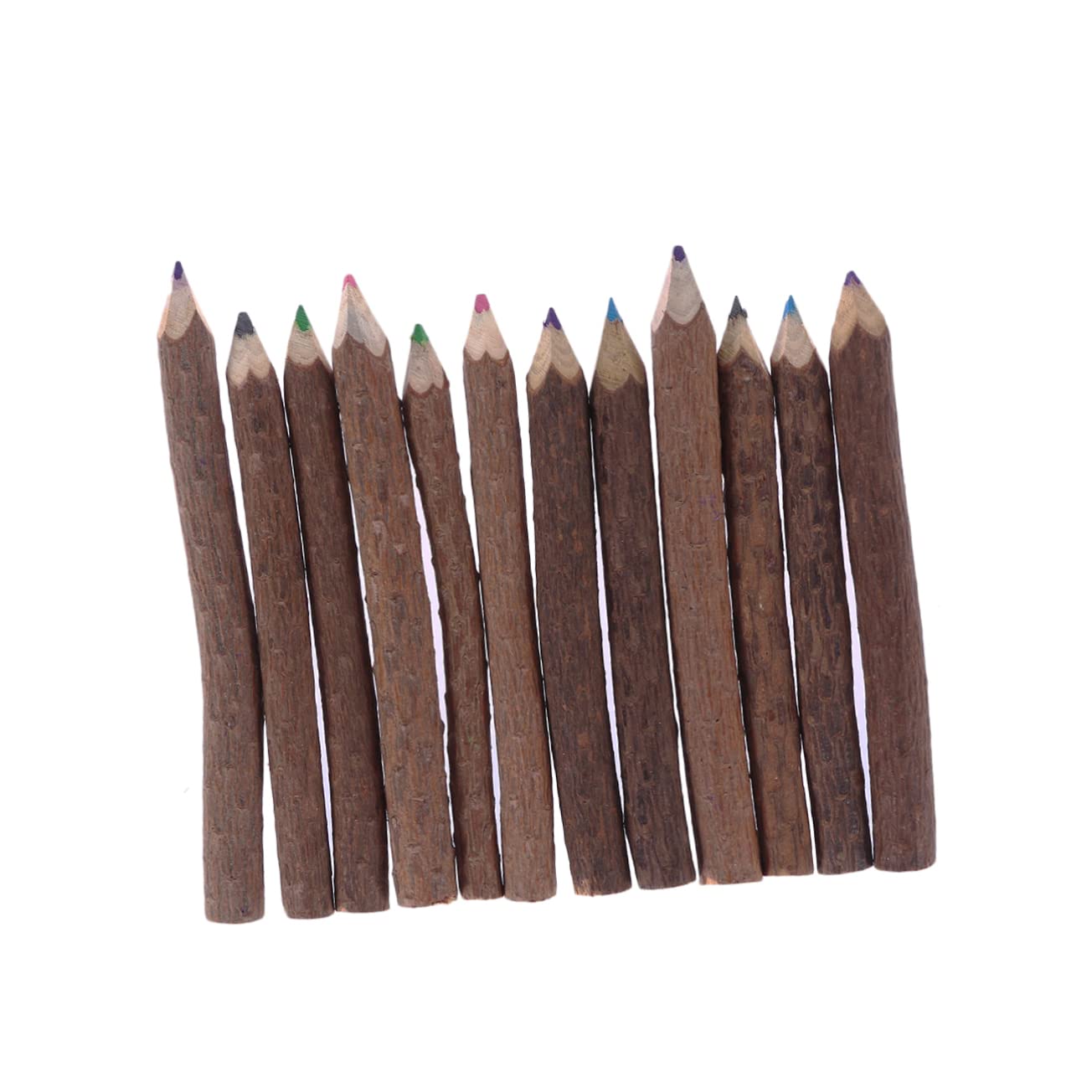 Lurrose Set da Disegno per Artisti Pezzi Matite a Base di con Rami di Albero Naturali 9-10 Cm 10 Misti per Ragazzi E Ragazze Creativi