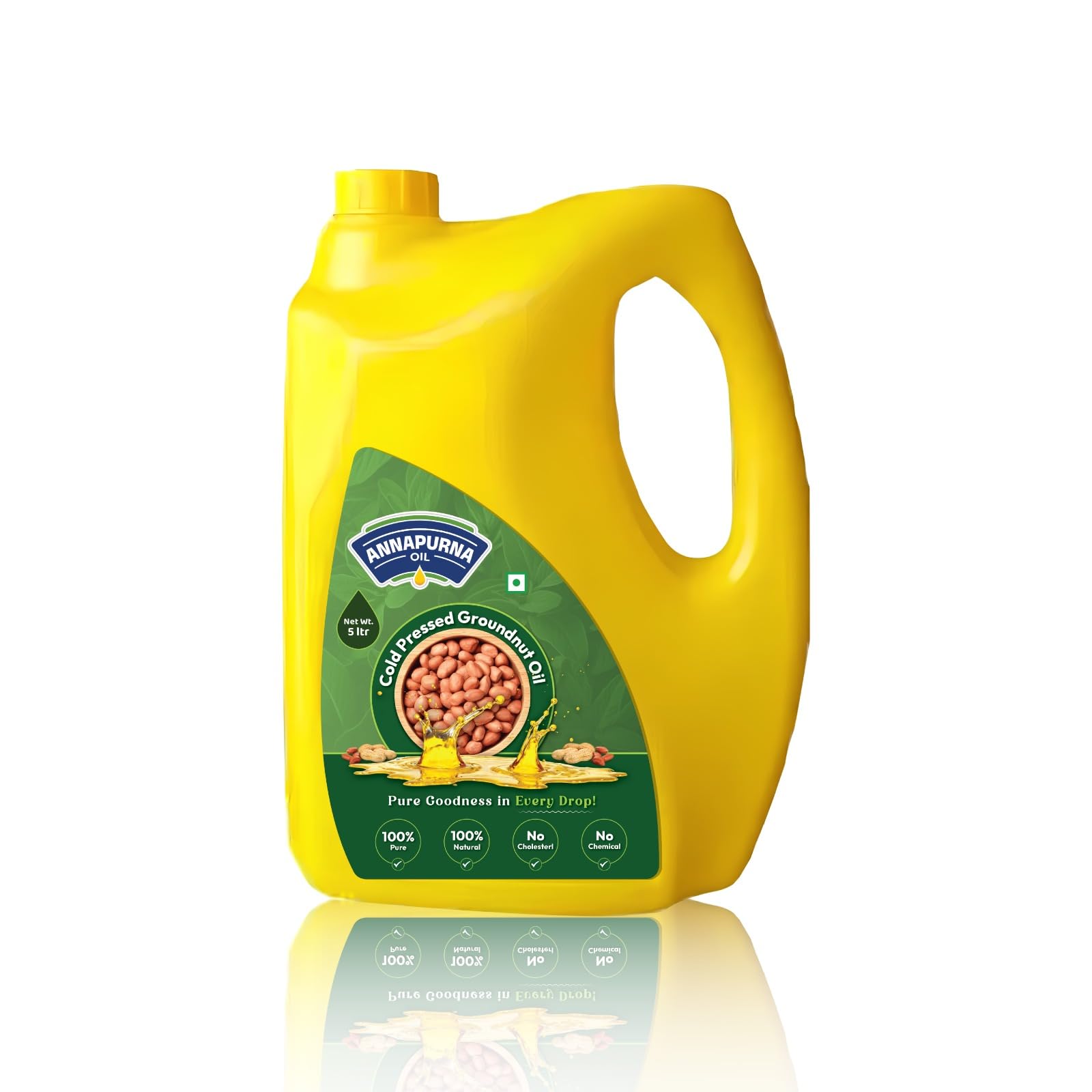 ANNAPURNA Cold Pressed Groundnut Oil | Pure & Unrefined Sing Tel | Kacchi Ghani - Kolhu Mara Chekku - Ganuga | Naturally Cholesterol-Free | Rich Aroma & Flavor | 5L Groundnut Oil (B0DF86KD4Z) Amazon Price History, Amazon Price Tracker