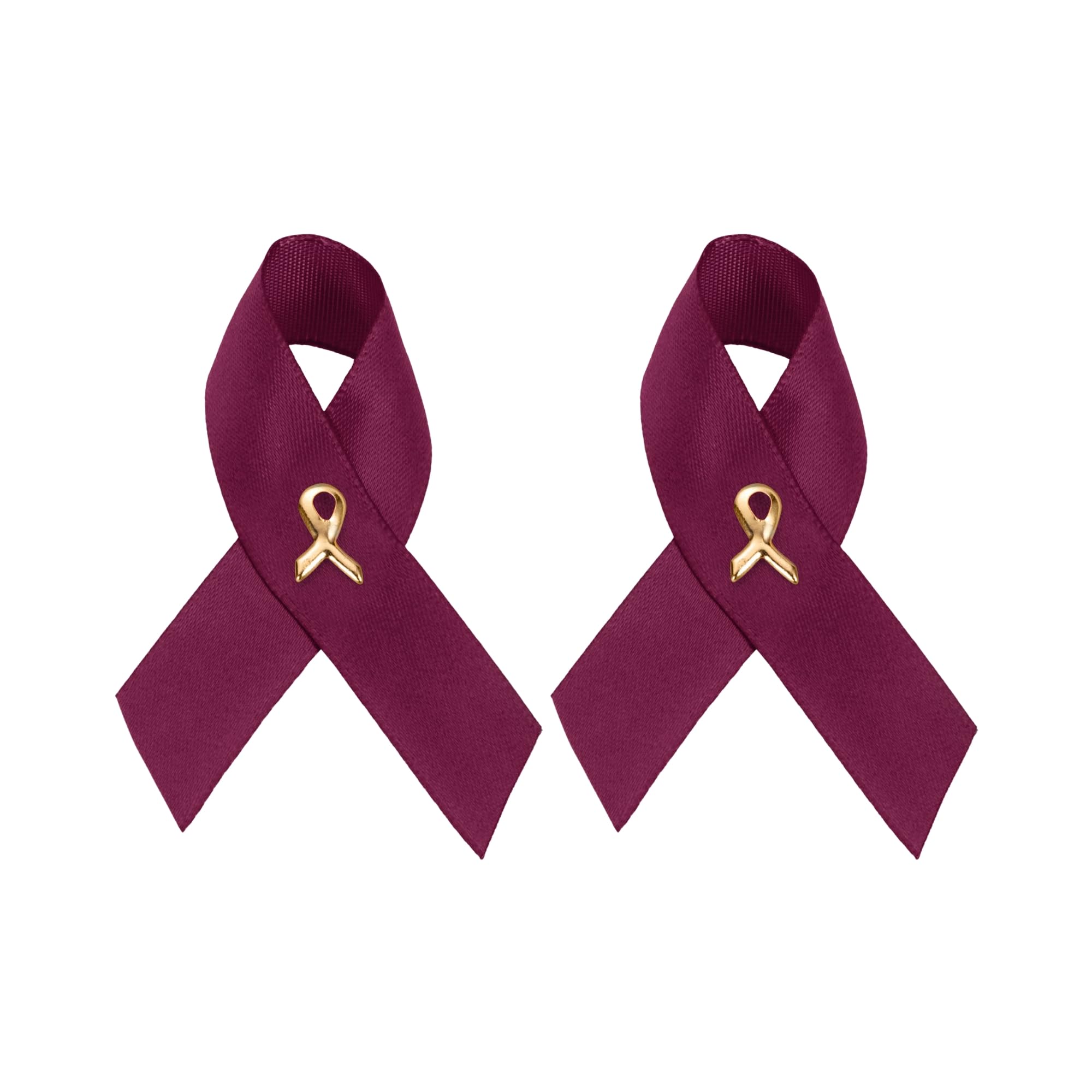 1/2/5/10/25/50/100pcs Satin Awareness Ribbon Pins (Pick your color), for Cancer &amp; Disease Awareness, Bulk Quantities for Fundraising, Events, Gift Giving