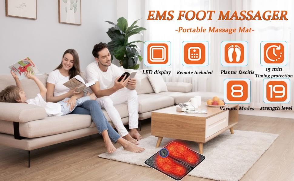 (WITH 15 YEARS WARRANTY) Foot Massager, Electric Foot Massage Pad, Feet Muscle Stimulator Massager Mat, Foot Massager Mat, Pad Relax Feet for Home and Office Use_M29 (WITH 15 YEARS WARRANTY) Foot Massager, Electric Foot Massage Pad, Feet Muscle Stimulator Massager Mat, Foot Massager Mat, Pad Relax Feet for Home and Office Use_M29