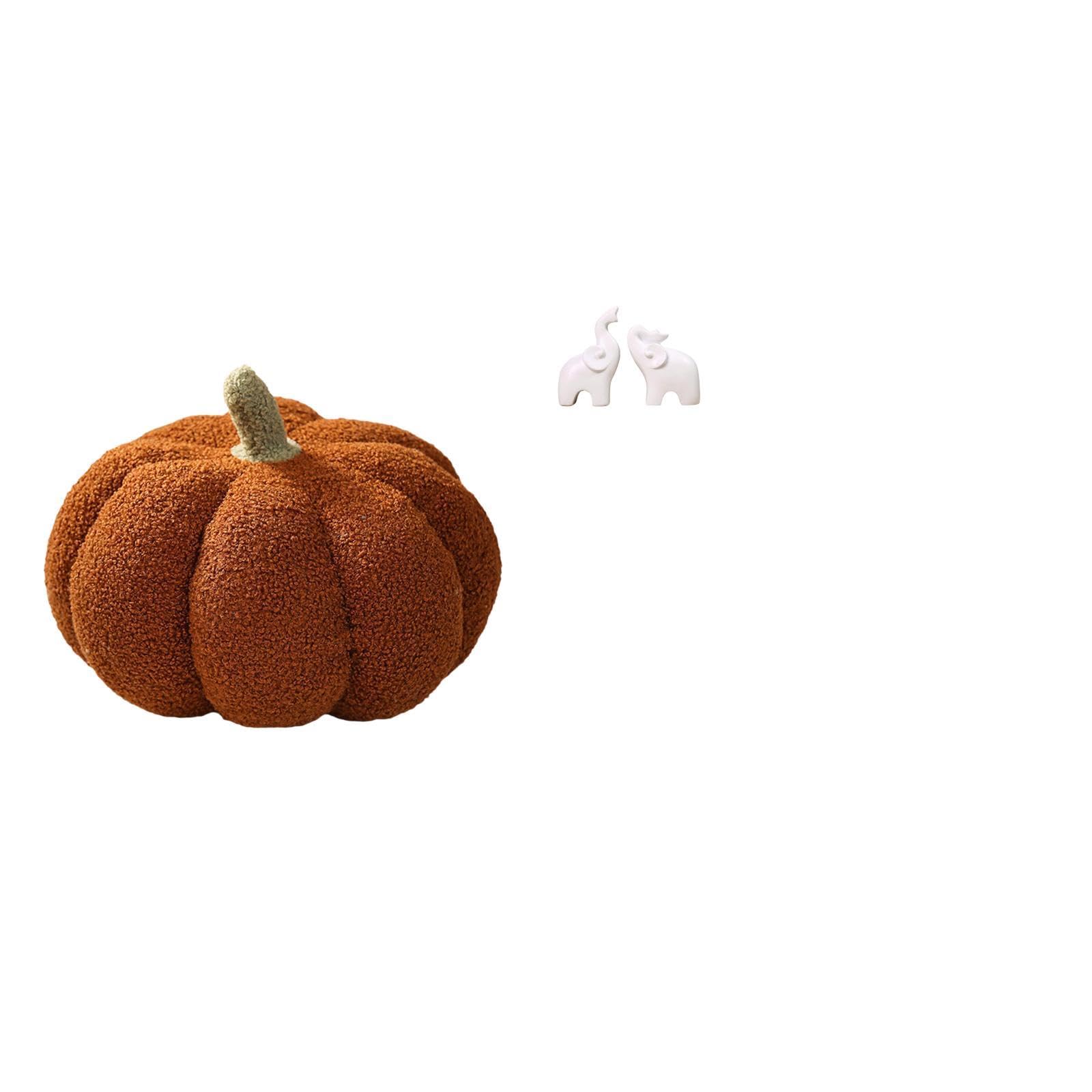 Enchanting Pumpkin Elephant Plush Sculptures Decorative Pillows Unique Animal Sofa Cushion Ornaments for Bedroom Office Home Decor | Home & Garden | Home D?©cor | Pillows-image-17