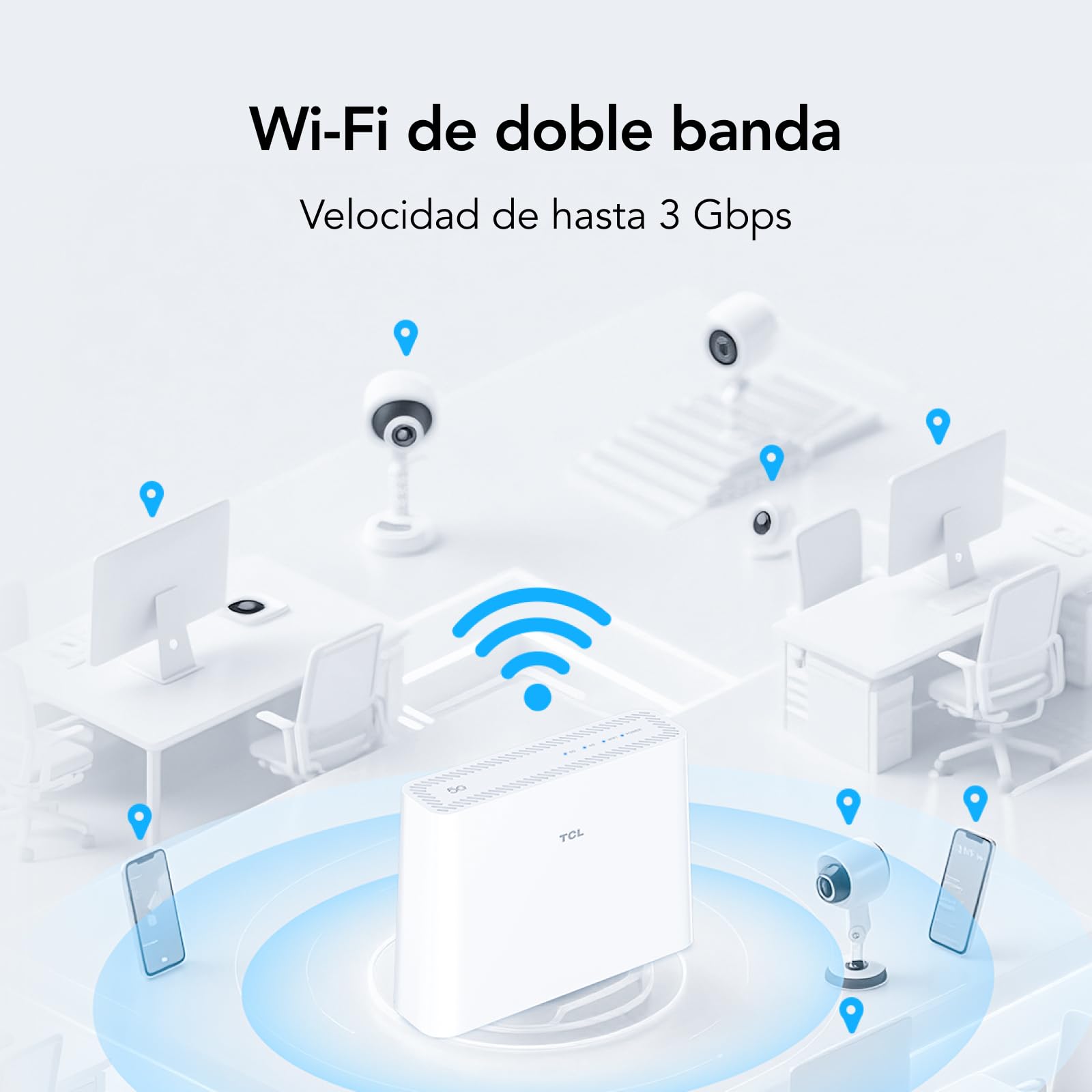 TCL LINKHUB 5G HH515L - CPE 5G con Wi-Fi 6 y una Antena de Alta Ganancia