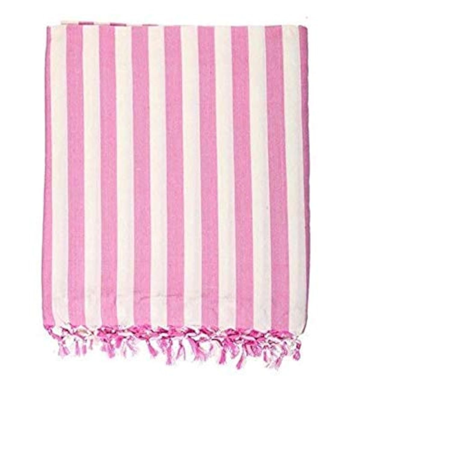SHISHIR 100% Cotton Soft Beautiful Pink White Striped Bhagalpuri Summer BlanketKhesDoharTop Sheet Chadar in and Size- 245cm X 130cm-image-23