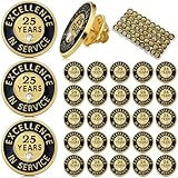 Ferreve 50 Pcs Year of Service Pin Employee Excellence Award Lapel Pin Performance Recognition Reward Anniversary (25 Year)
