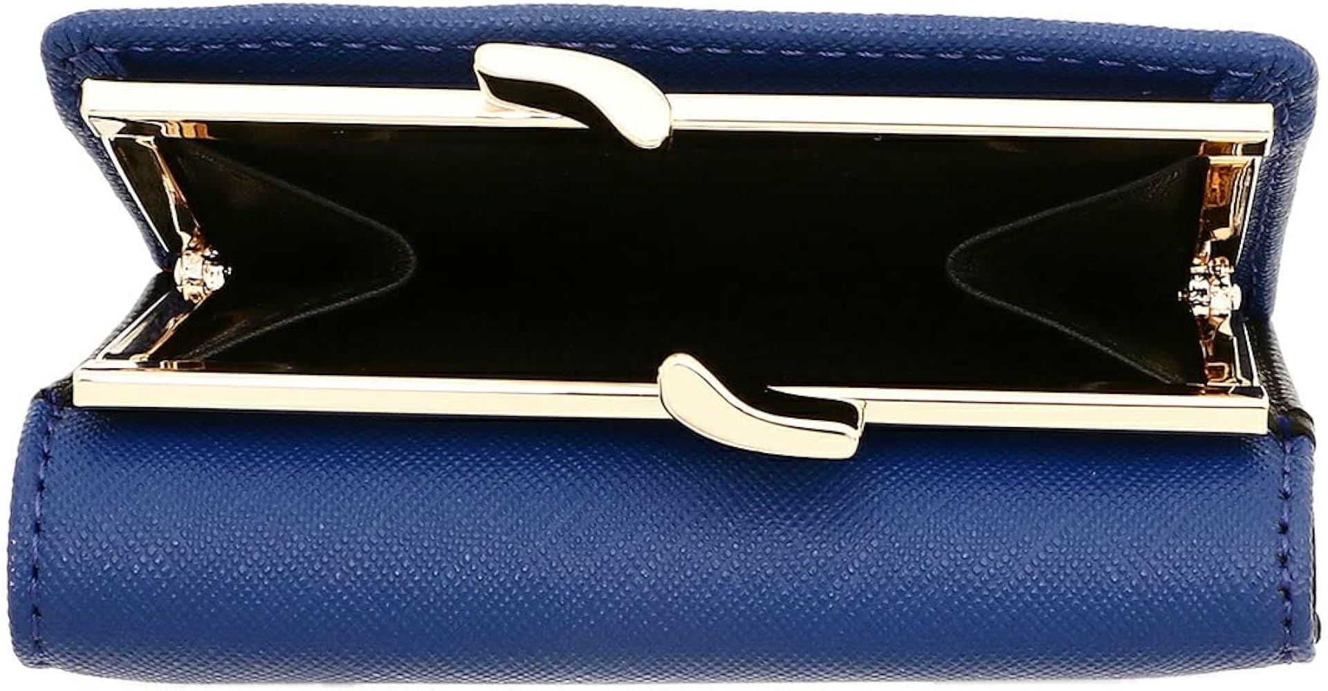 美品　ヴィヴィアン　サフィアーノレザー　折り財布　がま口　メタルオーブ　黒 Vivienne Westwood ヴィヴィアンウエストウッド 二つ折り財布