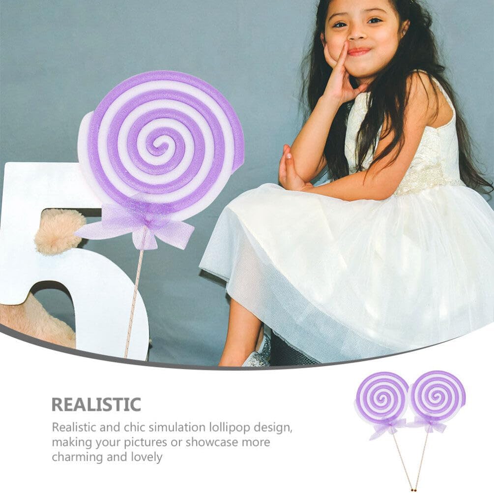 Didiseaon 2pcs Simulation Lollipop Decorations Adorable Photo Props for Parties for Festive Events and Creative Displays Realistic Design