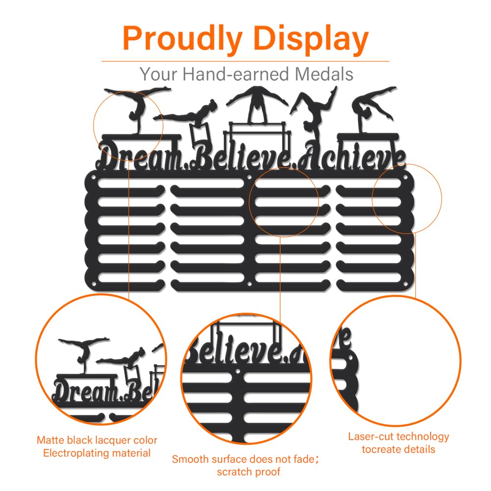 SUPERDANT Porta Medaglie Da Parete - Espositore 6 File Per Ginnastica - Foto 7