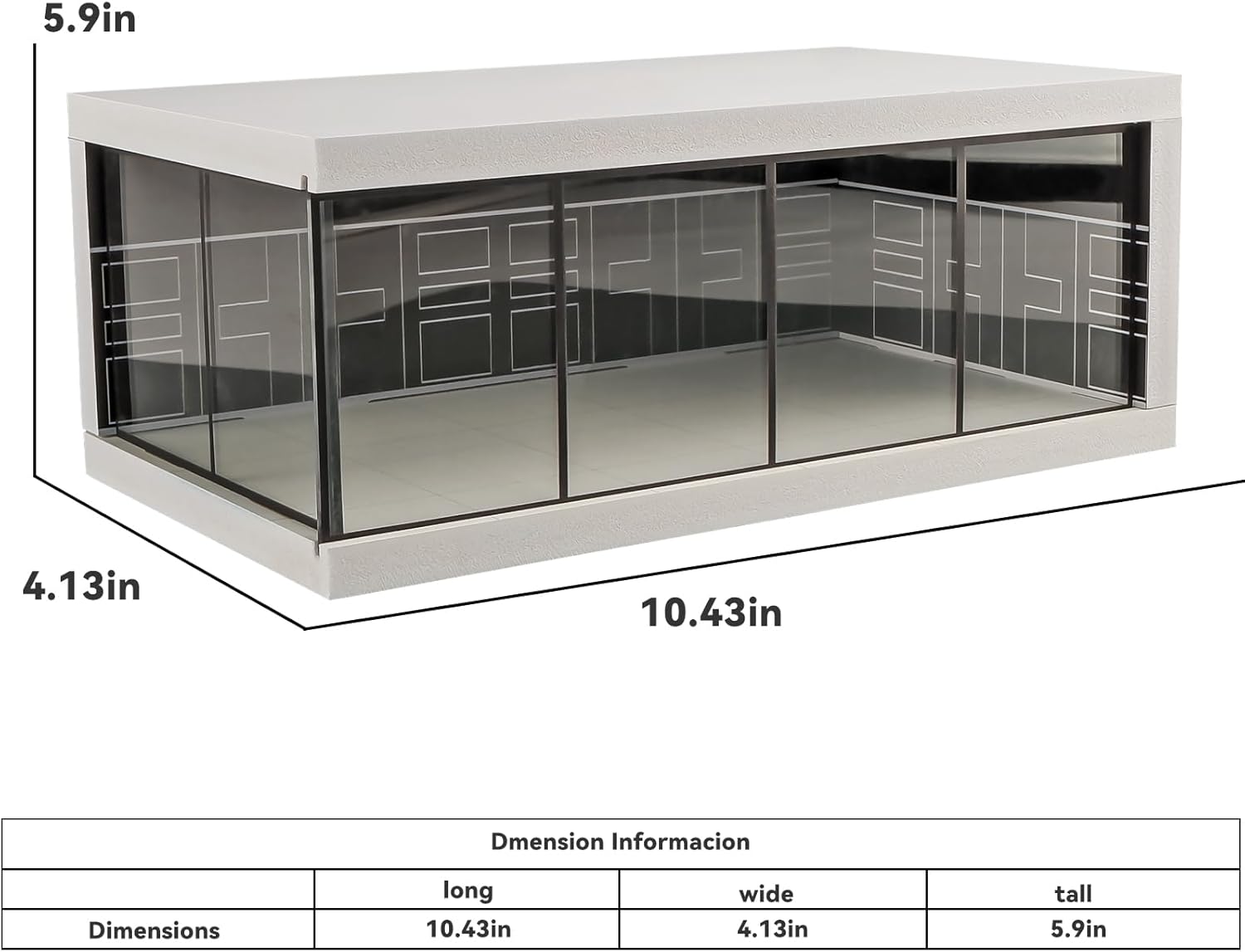 kivcmds Display Case for Hot Wheels & Matchbox Cars with USB Lights,1/64 Scale Diecast Model Car Storage Car Showroom Scene Diorama Parking Garage (Black)
