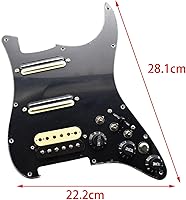 Vista 5 de Colaxi Repuesto de pastilla de guitarra, resistente, fácil instalación, cargado, precableado, práctico blanco, duradero para piezas de guitarra