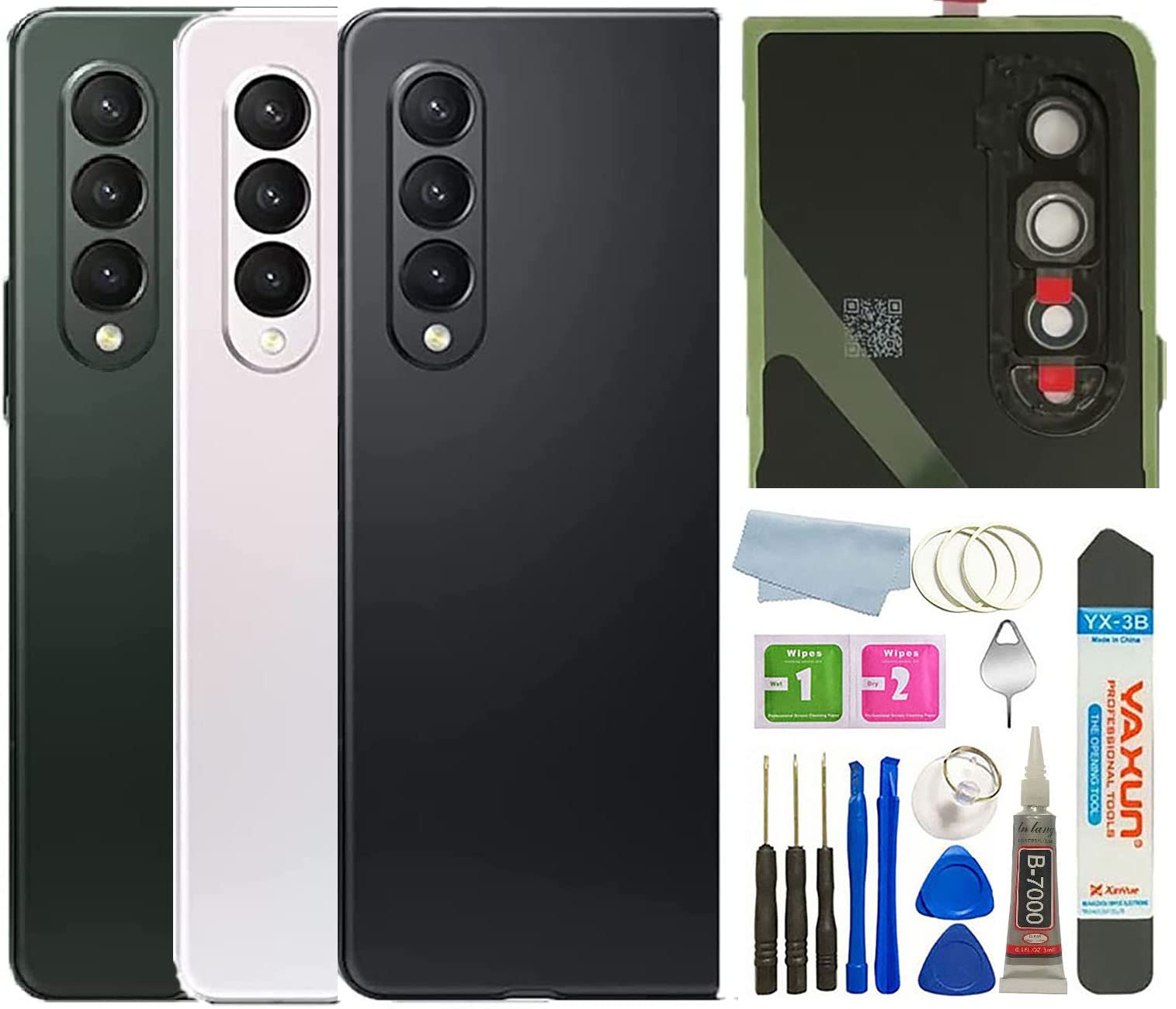 Amazon.com: N&J Z Fold 3 Back Glass Cover Replacement for Samsung