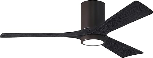 Miniatura 37 de Matthews IR3HLK-BRBR-BK-42 Irene - Ventilador de techo de montaje empotrado para interiores y exteriores de 42 pulgadas con luz LED y control remoto