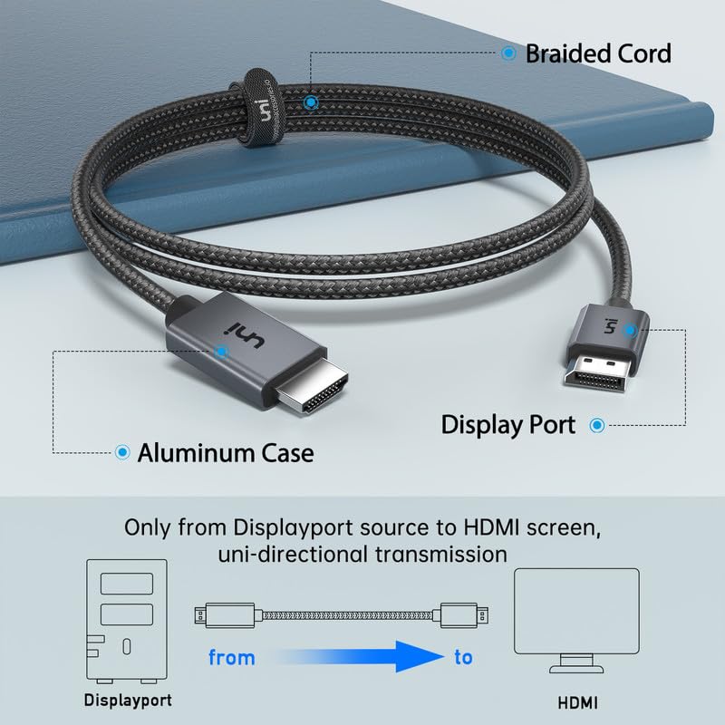 Type-C To HDMI Cord For IPhone 16/15 Series, MacBook Pro/Air, IPad, Surface, Galaxy, XPS, And