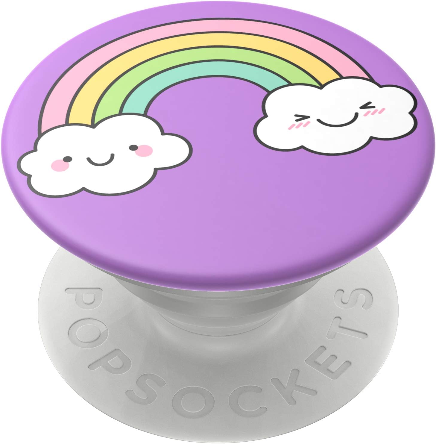 PopSockets PopGrip: Phone Grip and Phone Stand, Collapsible, Swappable Top, Rainglow