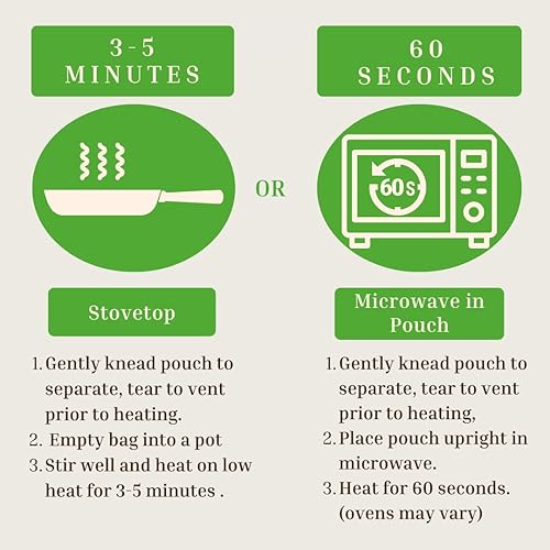 Miniatura 4 de Harran Natural Comida instantánea Bulgur Pilaf de grano entero, menta de guisante con ajo, vegano, proteína a base de plantas, sin OMG, fácil para