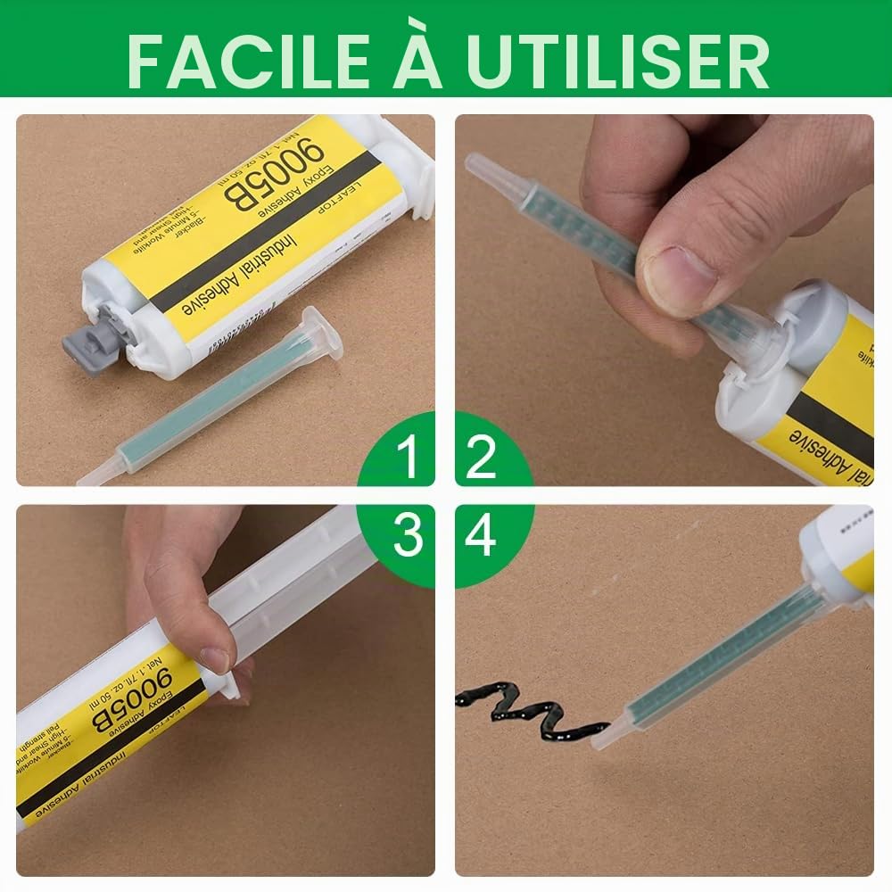 100PCS Buses de Mélange Carrées de Pistolet à Colle AB 1:1/2:1 Tubes Mélangeurs Statiques F6-16 Tube de Mélange AB Buses Mélangeuses pour Cartouche de Colle AB de 50 ml Pistolet Adhésif AB