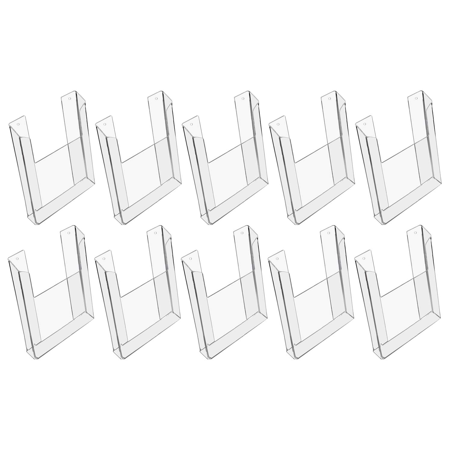 HMF 46843 Portavolantini da parete in acrilico | 10 pezzi | DIN A4 verticale | Trasparente