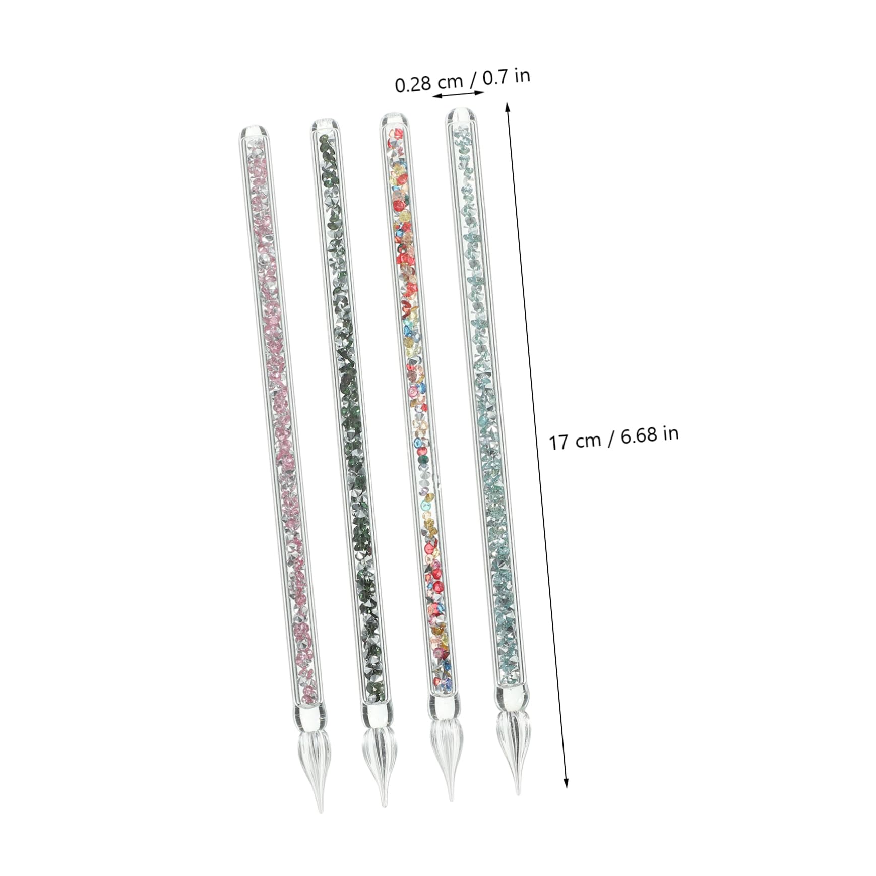 HOMSFOU 5 Sätze Kalligraphie Glasstifte Teiliges Dip Pen Eleganter Kristallstift Für Kreative Schreibarbeiten Für Familie Freunde Und Kollegen 4 Stück * 5
