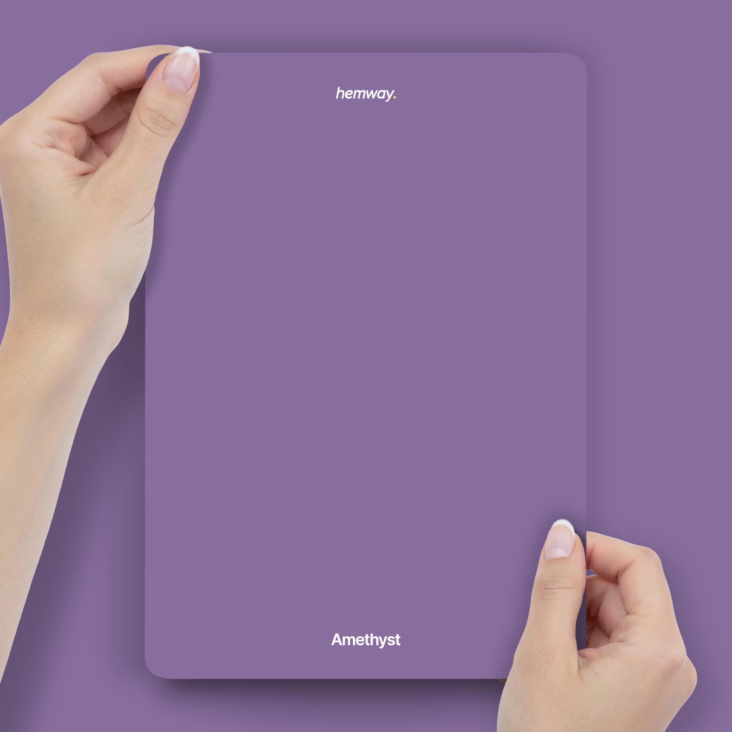 Hemway Amethyst Purple Peel & Stick Sample Chalk Paint | A5 Accurate Colour Swatch, Mess-Free Alternative to Paint Tester Pots, Easy To Use, Eco-friendly, for Interior Furniture & Walls