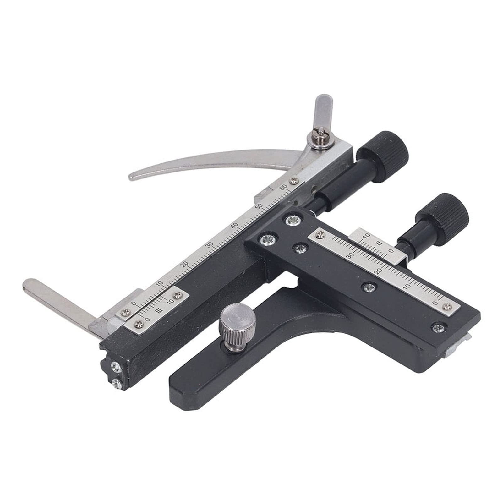 Calibrador Vernier digital,Calibradores digitales,Calibrador de microscopio,Regla móvil for microscopio Arriba Abajo Regla móvil izquierda derecha Microscopio de aleación de aluminio Etapa mecánica