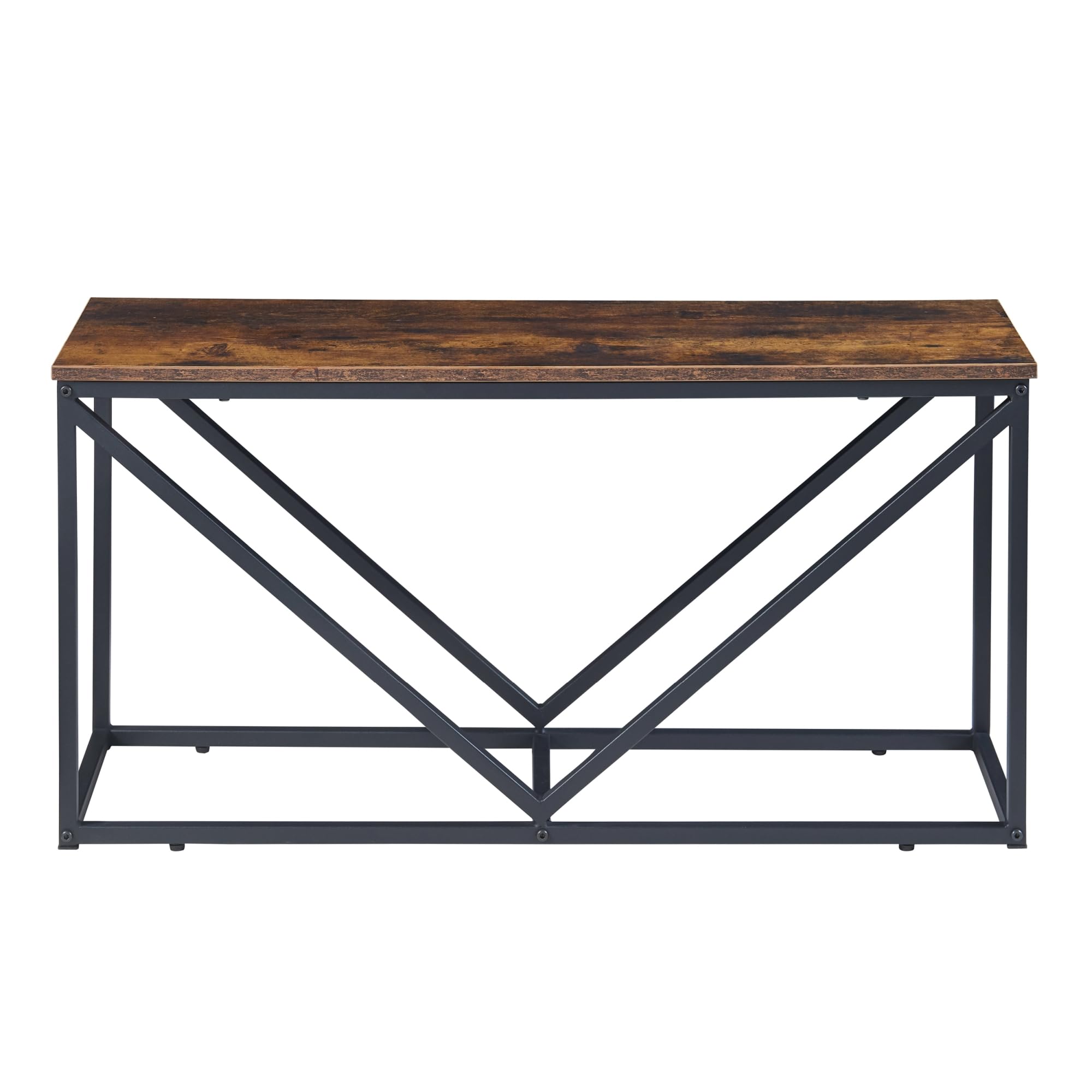 [en.casa] Kaminholzregal Vaasa Feuerholzständer mit Sitzfläche Holzlager aus Stahl Brennholzregal V-förmige Stangen Holzunterstand Brennholzständer für Innen 100x30x50cm Schwarz